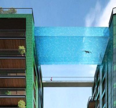  La increíble piscina transparente que se construirá entre dos edificios