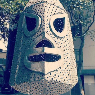  Roban escultura de la máscara de “El Santo”