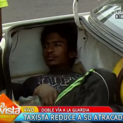  Taxista mete a ladrón a la cajuela y lo pone en evidencia en TV