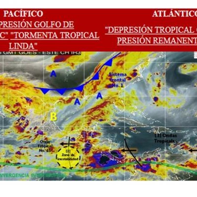  Frente frío 1 ocasionará lluvias en gran parte del país