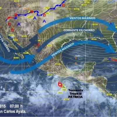  Huracán “Patricia” podría tocar tierra con categoría 3 o 4: CONAGUA