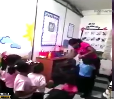  (Video) Indignación por maestra que castiga a sus alumnos con jeringas