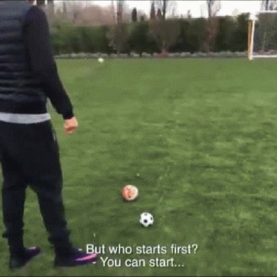  (Video) Cristiano Ronaldo y su hijo compiten con tiros libres