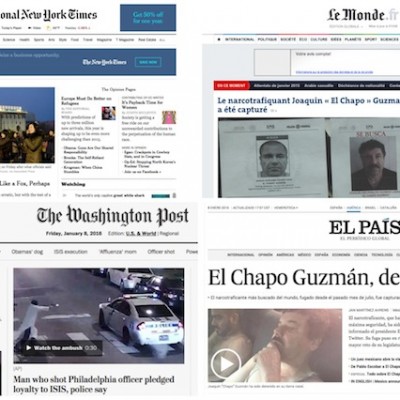 Reaprehensión de ‘El Chapo’, portada de medios a nivel internacional