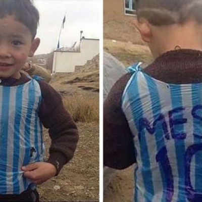  Niño afgano que se volvió “viral” por su playera de Messi, conocerá a su ídolo