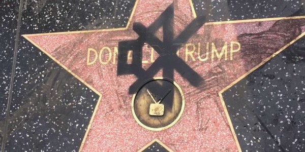  Vandalizaron la estrella de la fama de Donald Trump