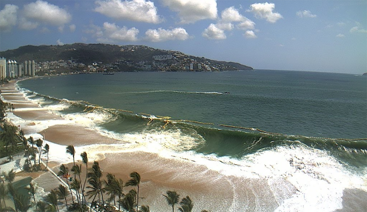  Protección Civil alerta por mar de fondo en Acapulco