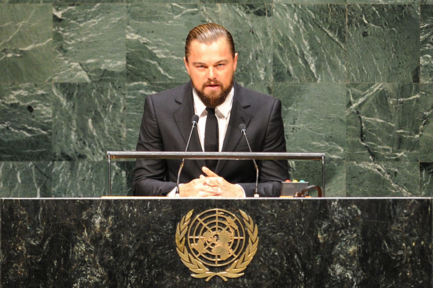  Leonardo DiCaprio aboga por la Tierra en la ONU