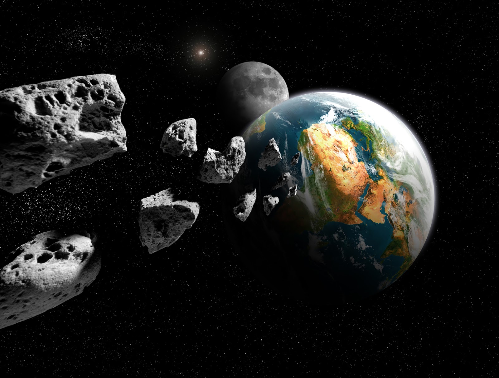  NASA detecta 8 asteroides con peligro de impacto en la Tierra