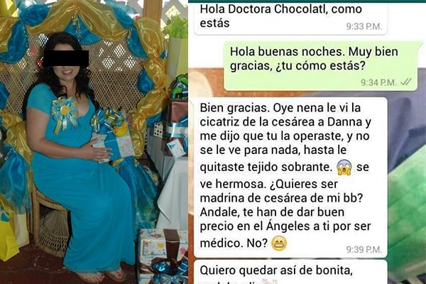  #LadyCesárea, la mujer que pide madrina por WhatsApp para dar a luz