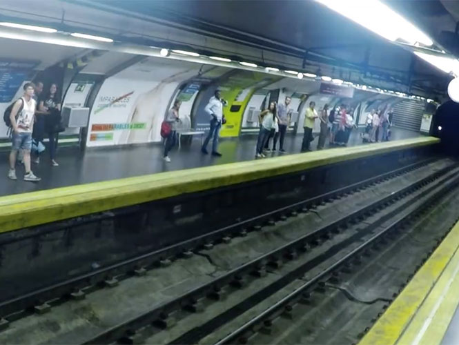  (Video) Broma de tren fantasma desconcierta a usuarios de Madrid