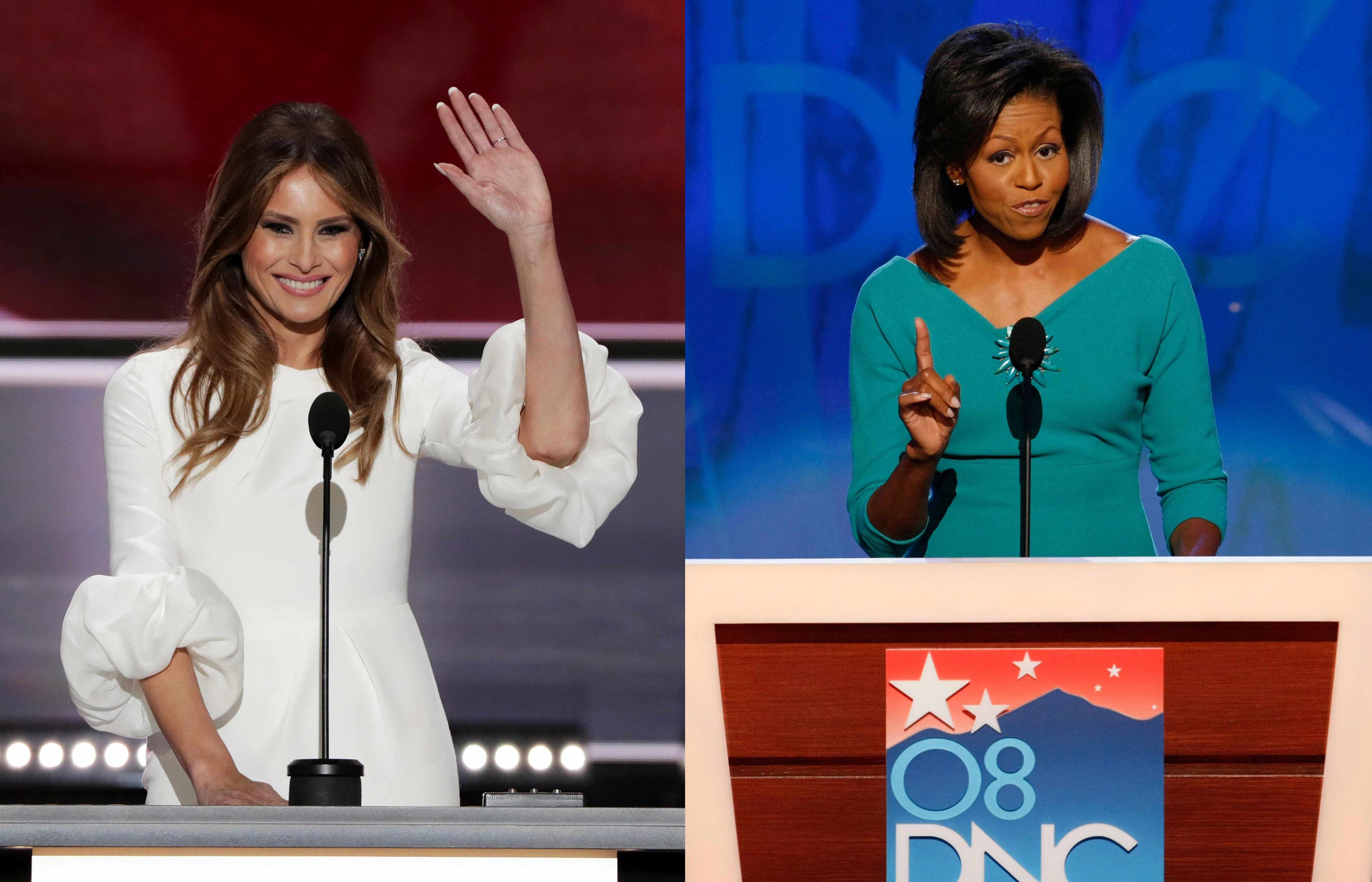  Acusan a esposa de Trump de plagiar discurso de Michelle Obama