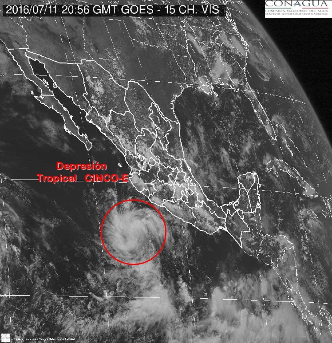  Depresión tropical 5-E se intensifica en el Pacífico; huracán Celia ya es categoría 2