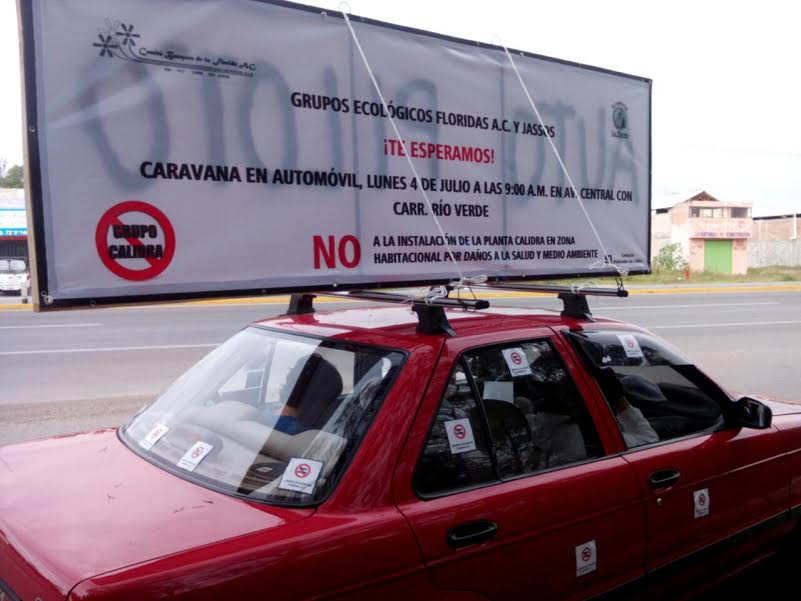  Habitantes de residenciales se manifiestan por instalación de calera