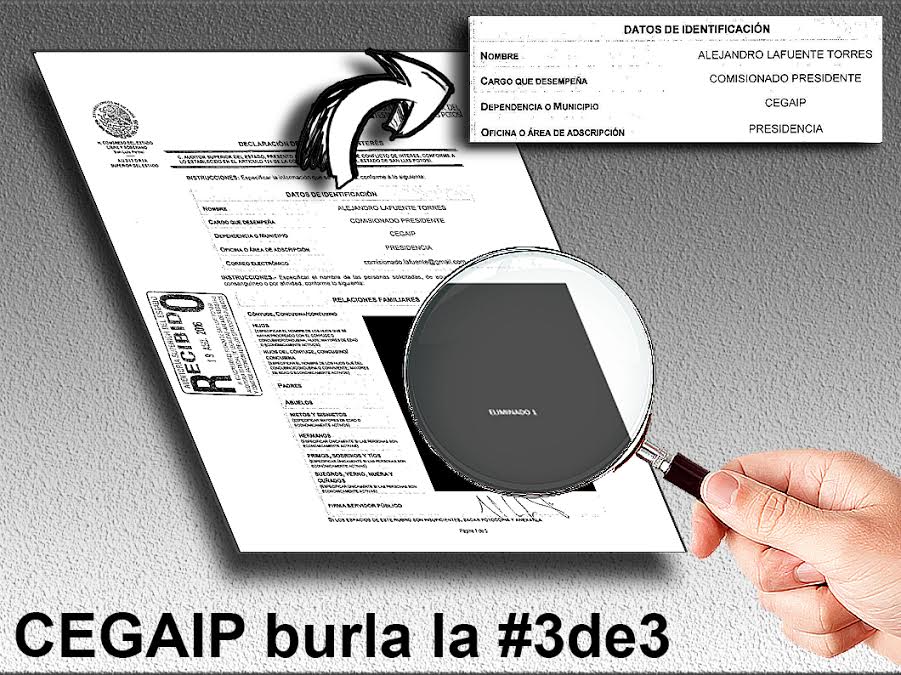  CEGAIP simula difusión de 3de3: las publica testadas