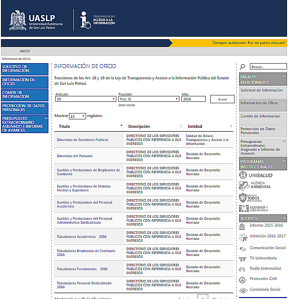  Oculta UASLP desempeño de familiares del rector como funcionarios universitarios