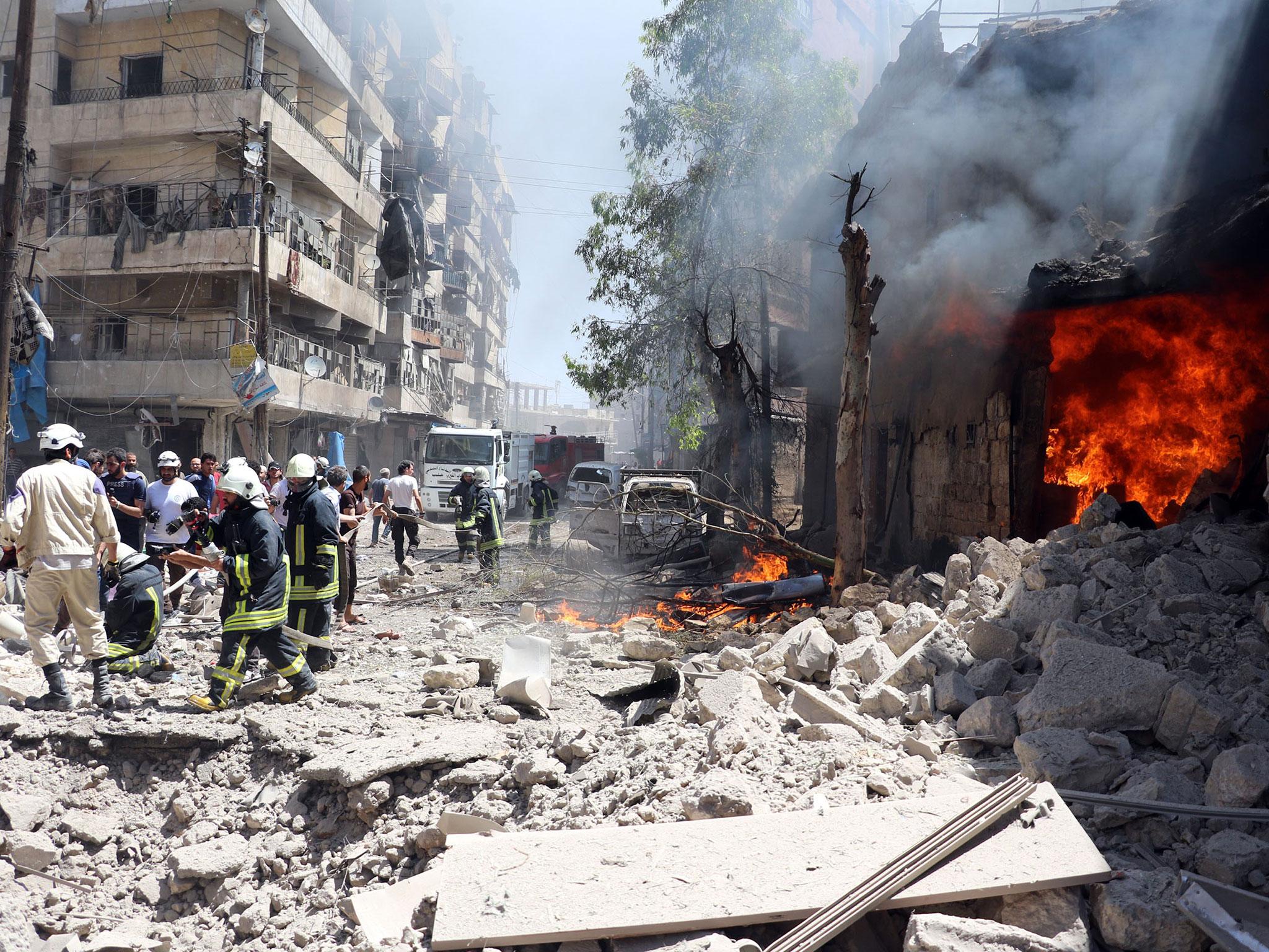  Nuevos ataques dejan más de 150 muertos en Alepo