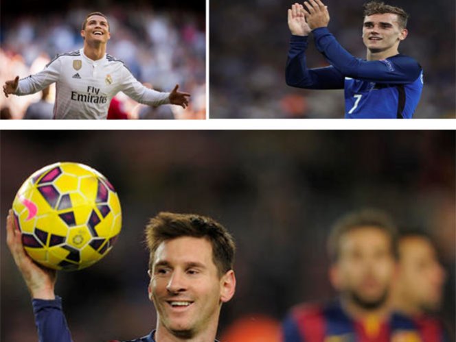  Cristiano, Messi y Griezmann, finalistas al mejor jugador FIFA