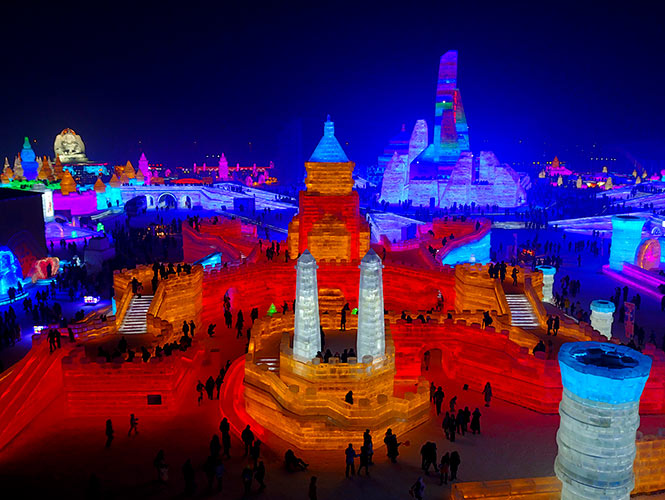  Ciudad China es sede de festival de esculturas de hielo