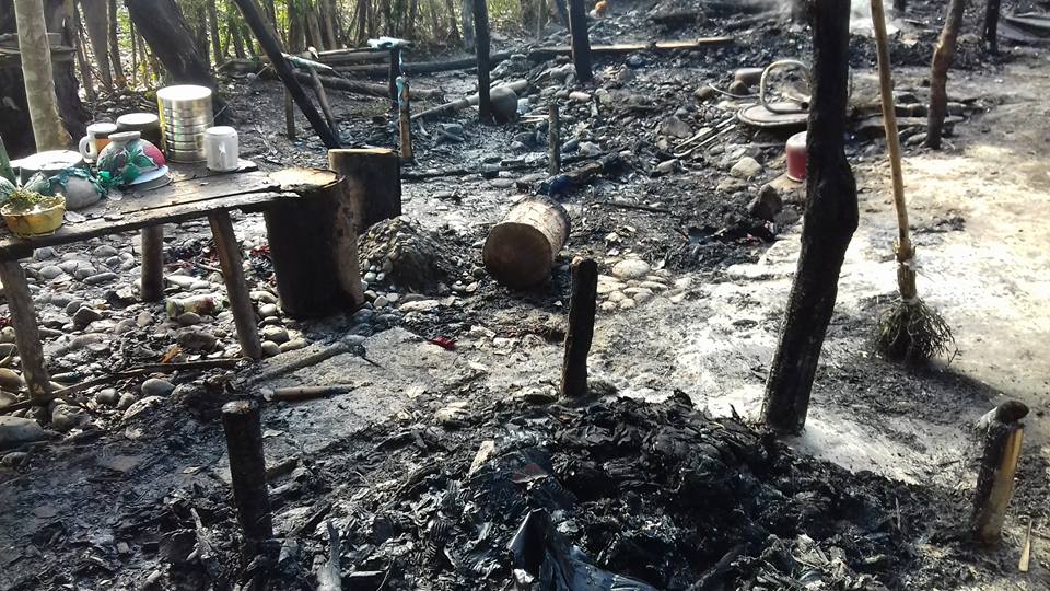  Debido a un incendio, ancianitos perdieron su casa