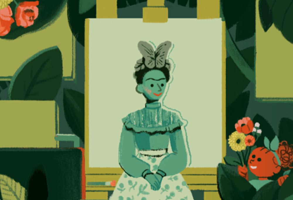  Frida Kahlo en homenaje de Google a las mujeres