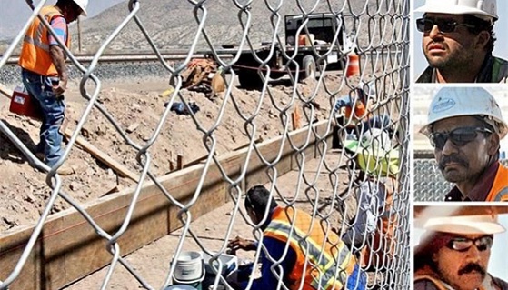  Manos de ascendencia mexicana construyen el muro