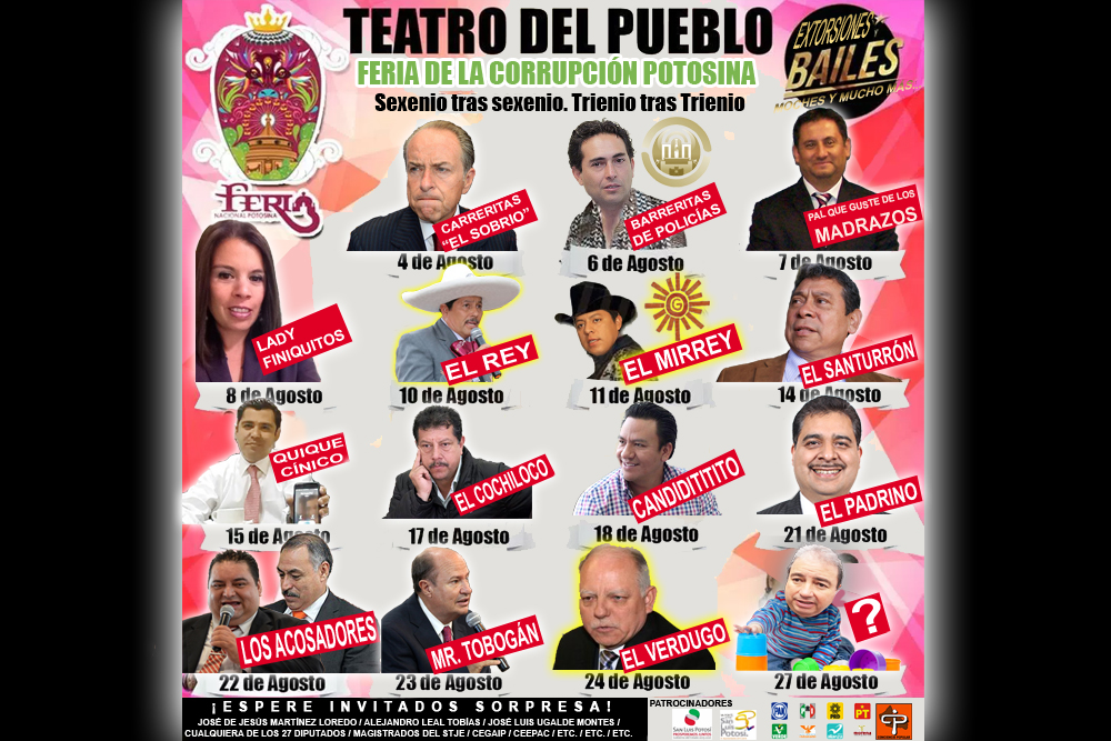  El cartel (¿cártel?) en turno…