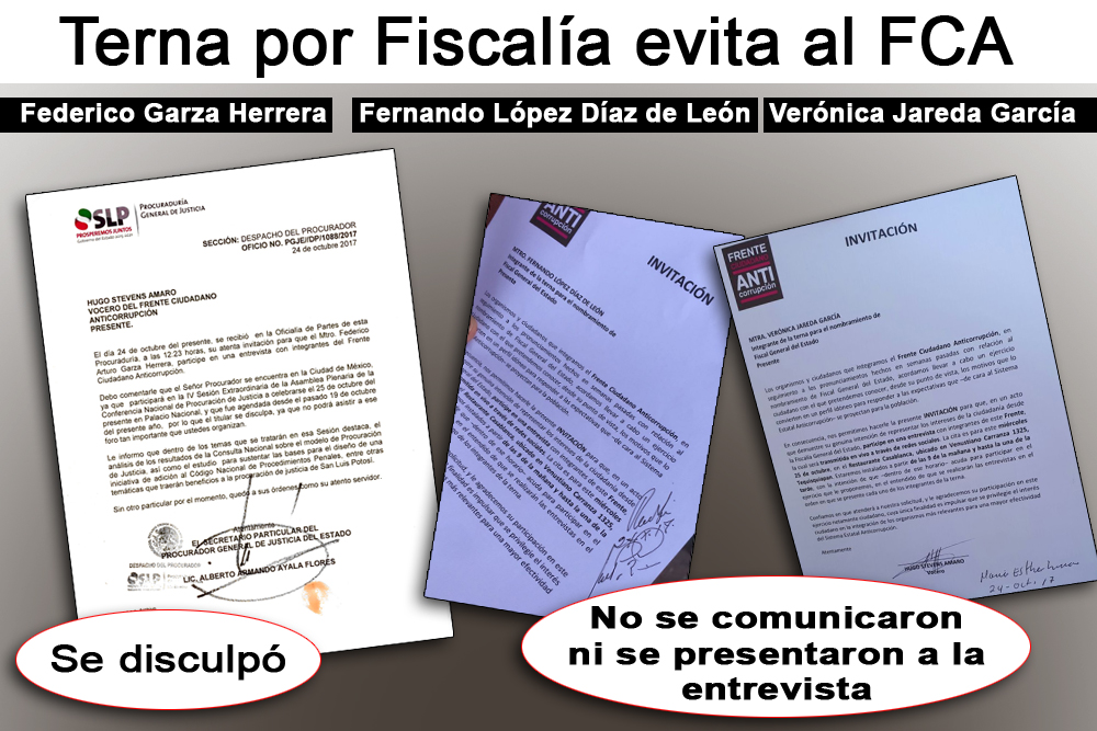  Candidatos a Fiscal se esconden del FCA