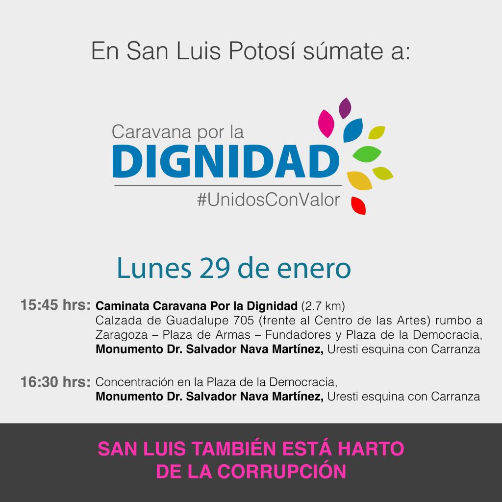  Caravana por la Dignidad llega este lunes a SLP.