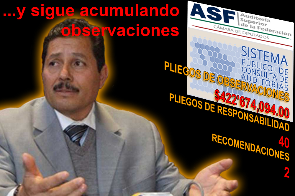  Detecta ASF 422 mdp en irregularidades en administración de Gallardo