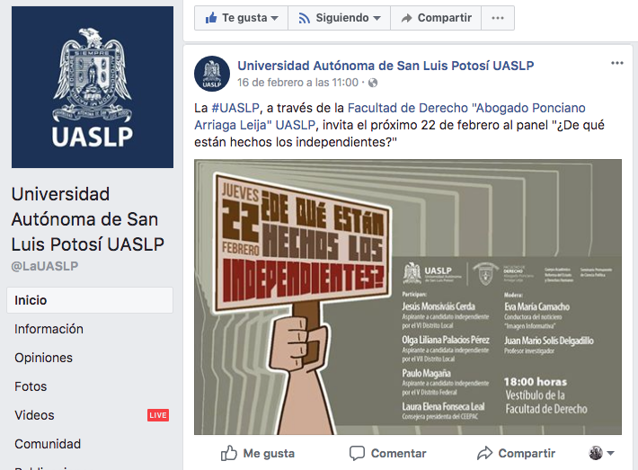  Deslindan al rector de cancelación de foro político en la UASLP