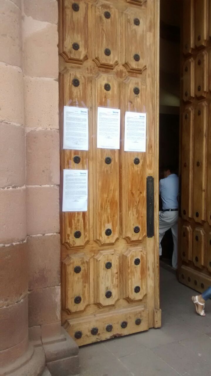  Notifica CEGAIP en oficinas del Congreso multas a ex titular de la SEGAM