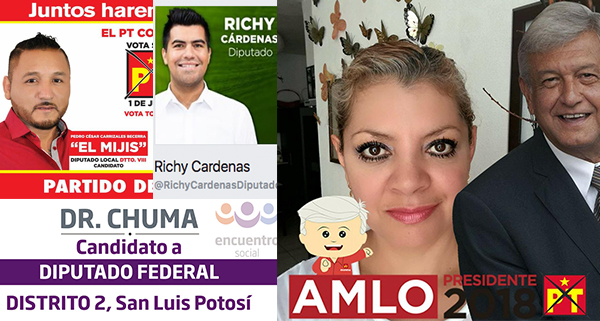  Peculiares, “campañas” de candidatos en redes sociales