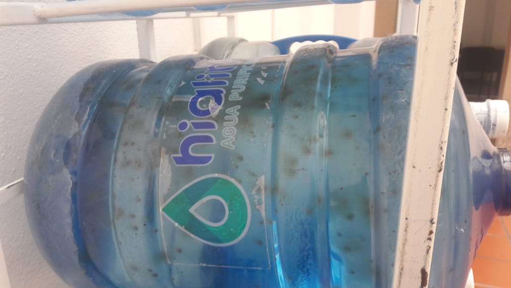  Agua enlamada para consumo de empleados, en SEDUVOP