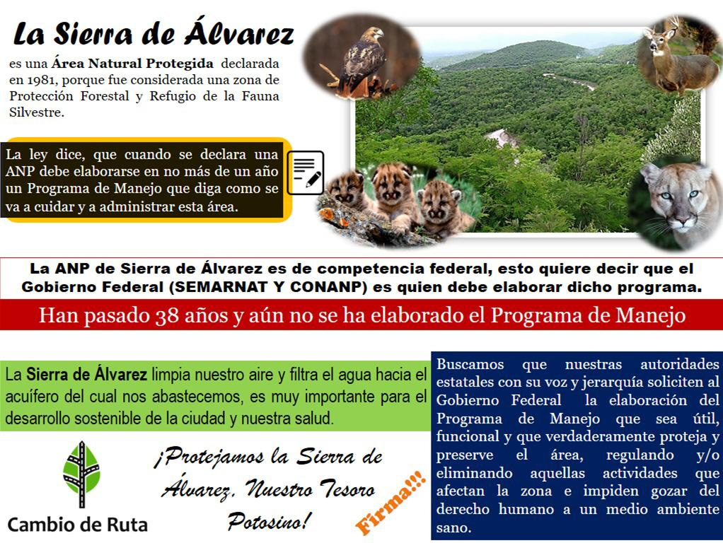  Colectan firmas para proteger la Sierra de Álvarez