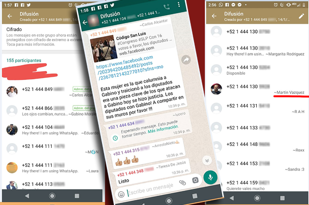  Crean grupo de apoyo a Gabino en Whatsapp; exhiben interés por Oficialía del Congreso