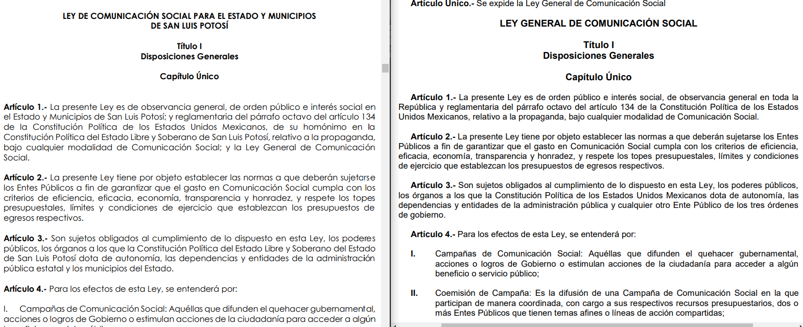  Diputados locales copian Ley General de Comunicación Social del sexenio de EPN