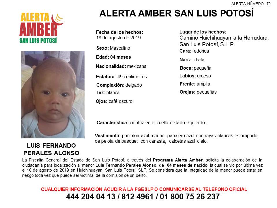  Fiscalía investiga robo de bebé en la Huasteca