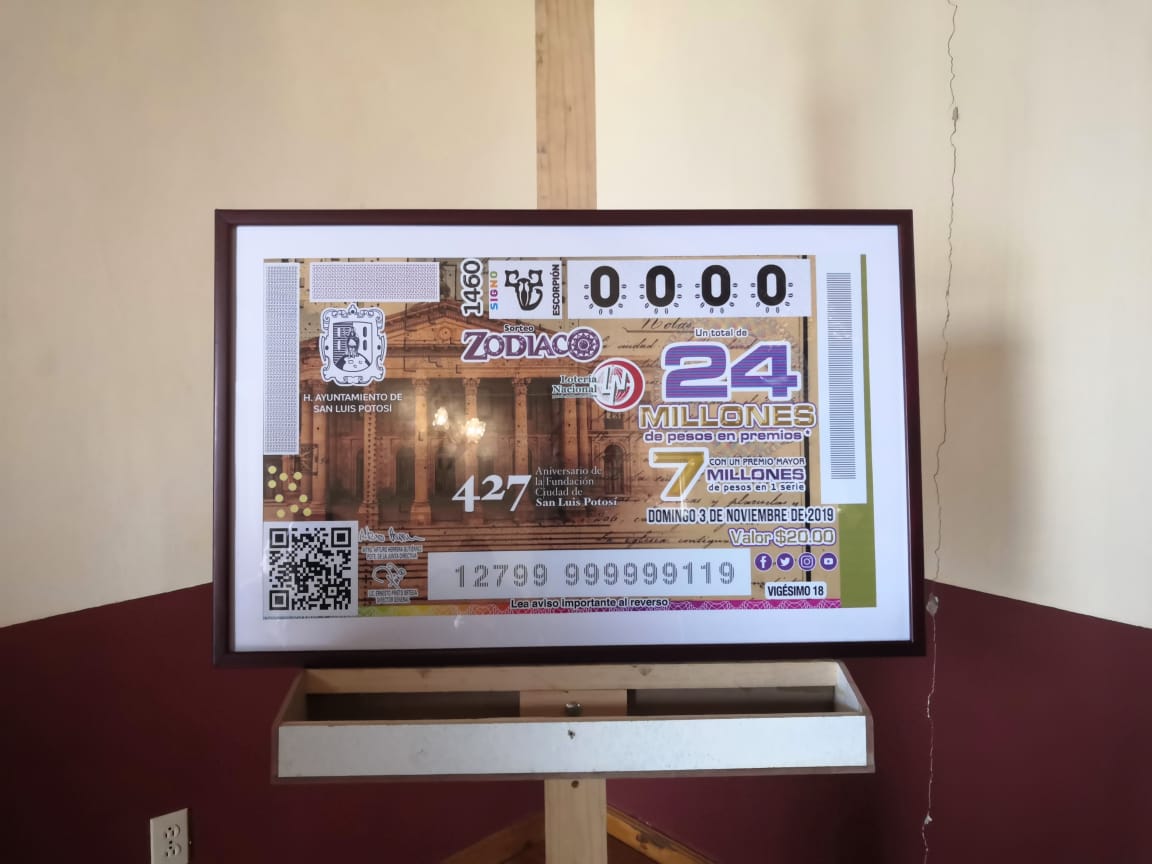  Presentan billete de lotería que conmemora la fundación de SLP