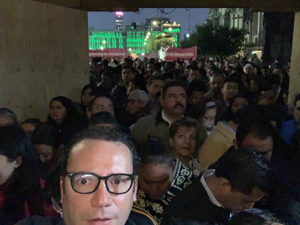  Aplaude Priego manifestación de alcaldes en Palacio Nacional