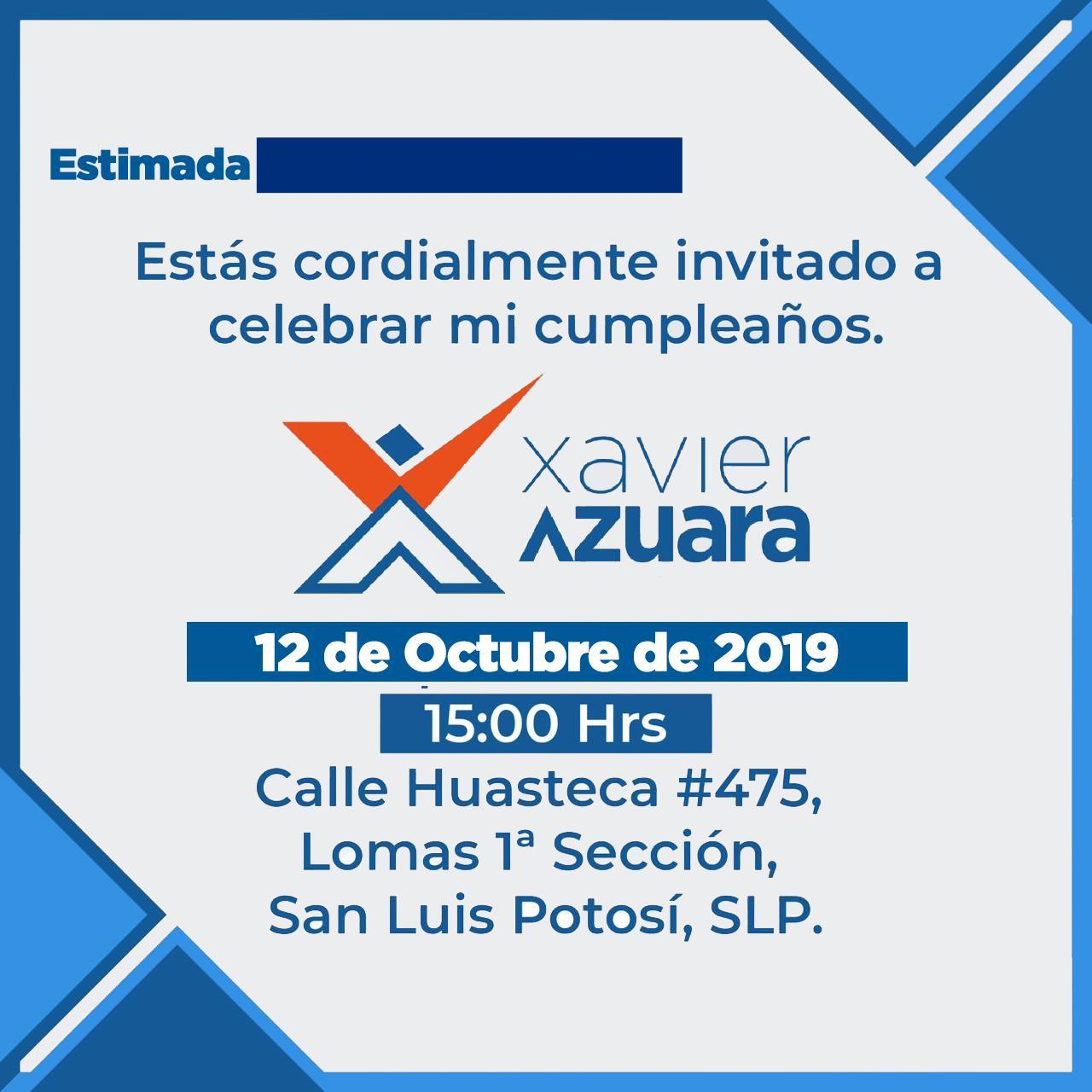  Post festejo político de cumpleaños de Xavier Azuara