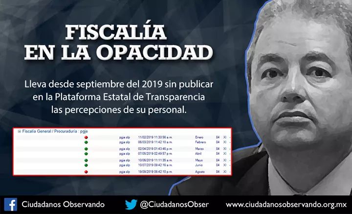  Desde 2018 FGE dejó de transparentar sueldos de sus trabajadores