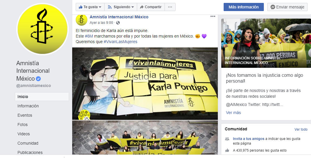  Feminicidio de Karla Pontigo sigue impune: Amnistía Internacional