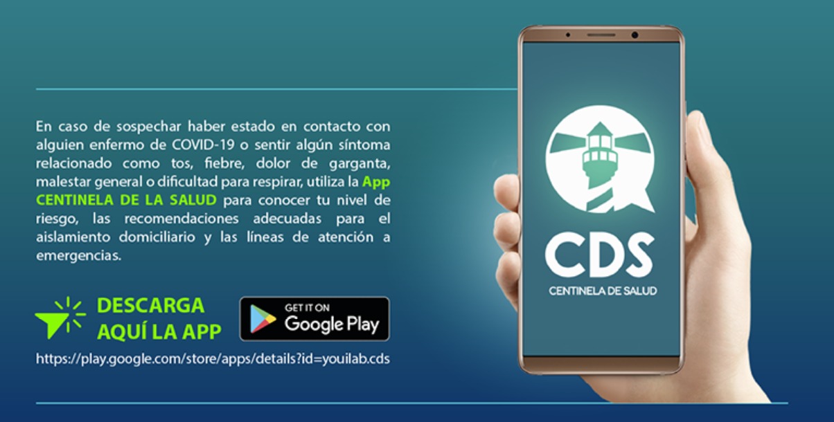  Disponible, App “Centinela de Salud” para detectar casos sospechosos de Covid-19