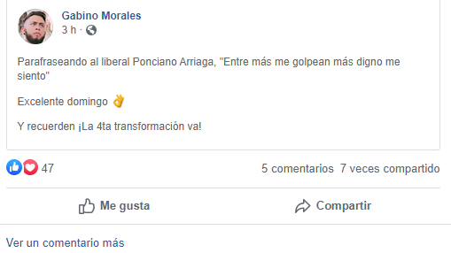  “Entre más me golpean más digno me siento”: Gabino Morales