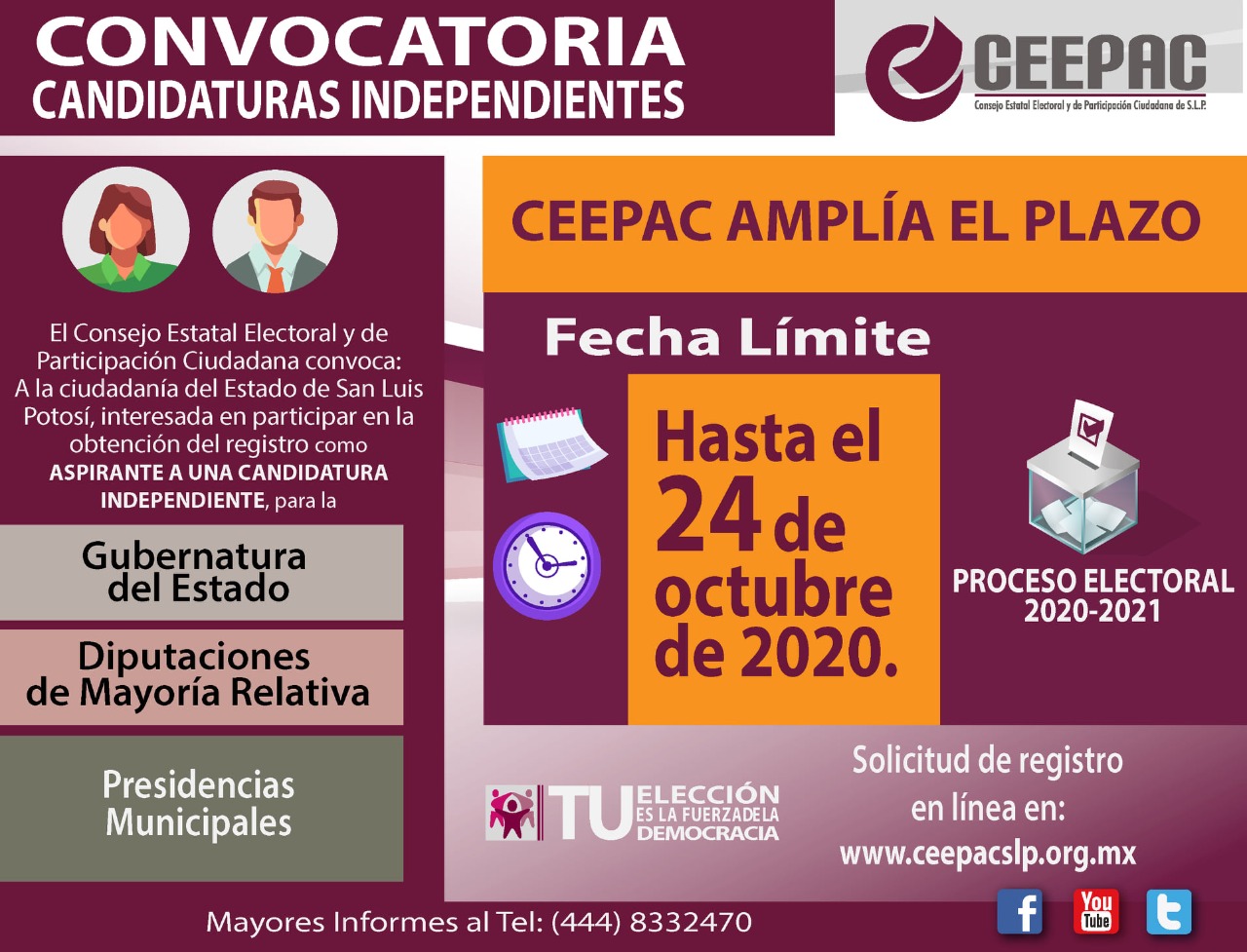  Amplía Ceepac plazo para registrar candidaturas independientes