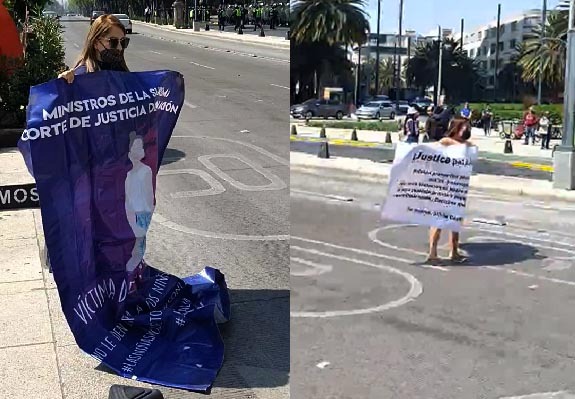  Al ser ignoradas en SLP, víctimas se manifiestan bloqueando calles de la CDMX
