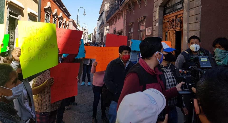  Comuneros de San Marcos Carmona se manifiestan frente al Tribunal Agrario