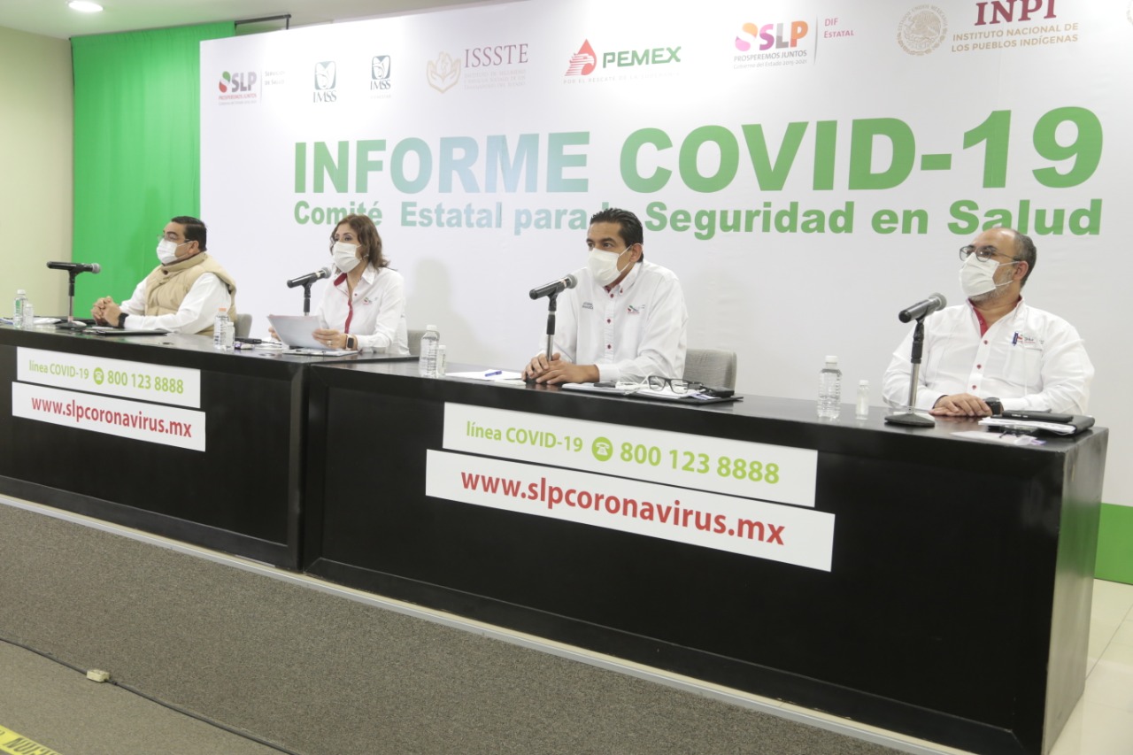  Registra SLP 215 casos nuevos de coronavirus