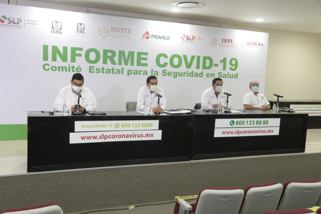  Registra SLP descenso en casos diarios de COVID